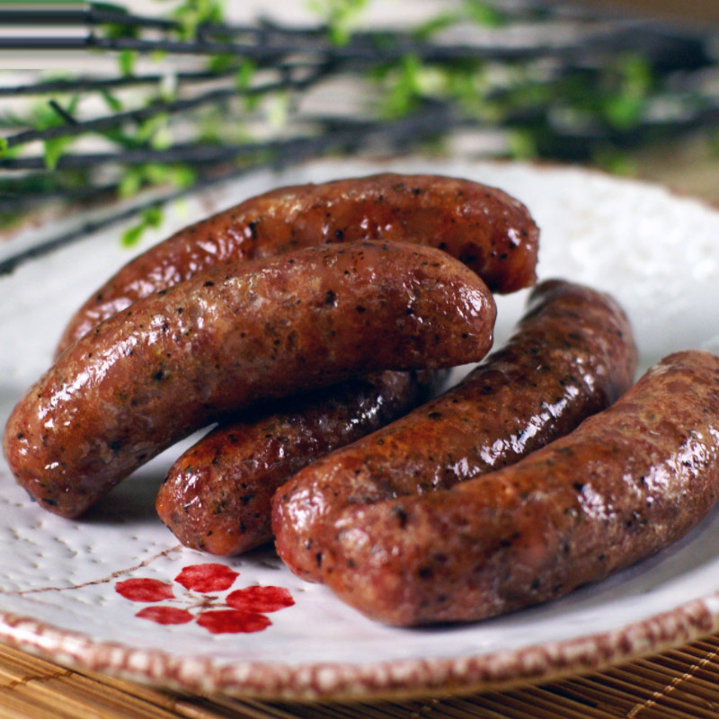 Sausage with black pepper